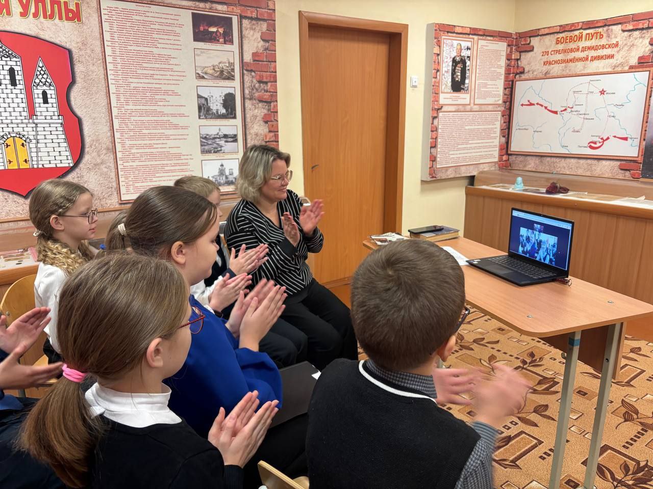 Вчера состоялся телемост между Калининской школой  Вурнарского муниципального округа Чувашской Республики Российской Федерации и нашей Улльской СШ